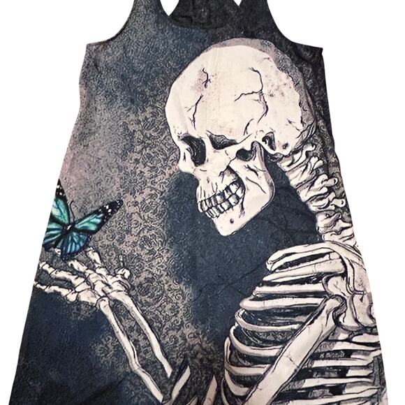 Temu Regular Size Skeleton w/Butterfly Jumpsuit & Romper Women's Size Small - Picture 4 of 9